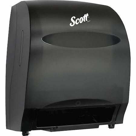 Scott Essential Electronic Hard Roll Towel Dispenser, Black, Purple Core, 12.70" x 15.76" x 9.57", Qty 1 48860