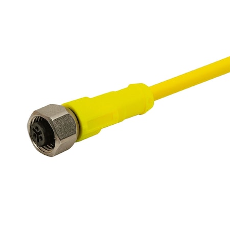 Brady IFMFemale cordset, Cable: 10 m, PVC, yellow; 3 x 0.34 mm2 / AWG 22 E18207