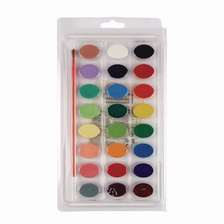 Crayola Washable Watercolor Paint, 24 Assorted Colors, Palette Tray BIN530524-3