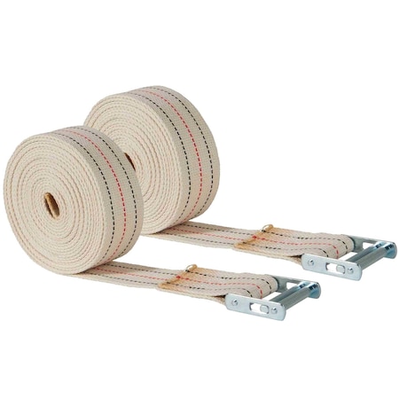 Mytee Products 2in x 20ft Piano Moving Strap with Roller Buckle, Made from Cotton Webbing, 2PK CS220x2