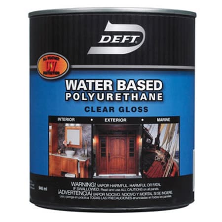 Deft DFT25701 Water Based Gloss Polyurethane, 4PK 167284