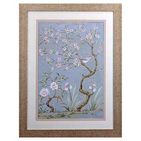 Homeroots Spring Mural I Brown Framed Wall Art 476061