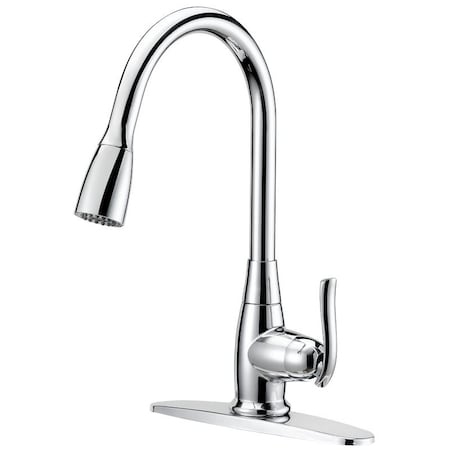 Boston Harbor Faucet Pull-Down Kitchen Faucet, 1.8 gpm, 1 -Faucet Handle, 1 or 3 Hole -Faucet Hole FP4A0000CP