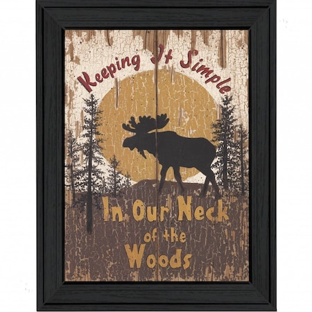 Homeroots Keeping It Simple Black Framed Print Wall Art 405136
