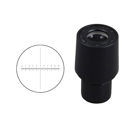 Amscope WF10X/18 Eyepiece with Reticle for Microscope 23.2mm AEM110F