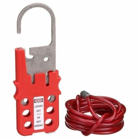 Panduit Multiple Lockout Hasp w/6' Vinyl Coated Galvanized Steel, PSL-MLD PSL-MLD