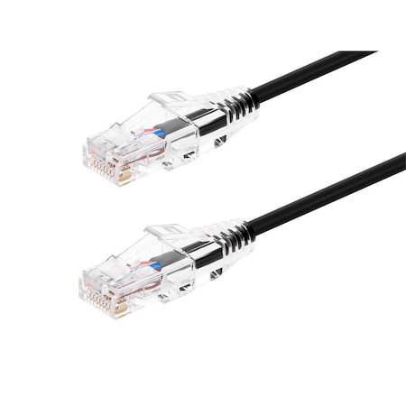 Monoprice Slim Cat6 Utp Cable, 7 ft.Black 13537