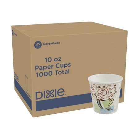 Dixie Disposable Hot cup 10 oz. White, Paper, Pk1000 92959