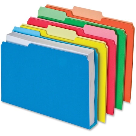 Pendaflex File Folders, Bl/Rd/Orng/Yllw/Grn, PK50 PFX54460