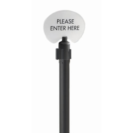 Aarco Frameless PLEASE ENTER HERE Oval Sign FOS-1