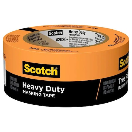 3M 1.88" x 60.1 Yds 3M 2020+-48TP Orange Scotch Heavy Duty Masking Tape 2020+-36AP