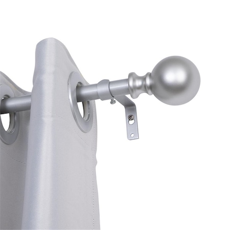 Utopia Alley 0.75 in. Single Decorative Drapery Adjustable Curtain Rods for Windows 28 to 48 in. - Nickel D32N