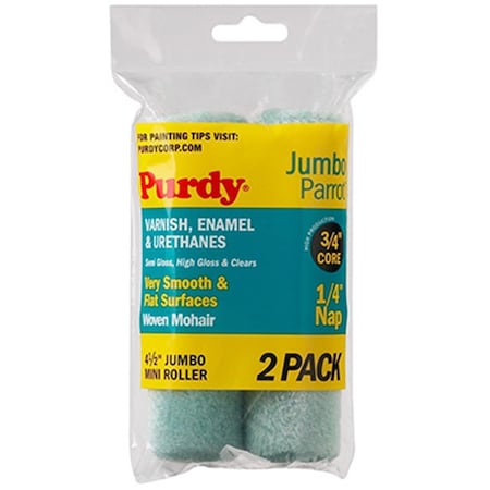 Purdy 140624040 4.5 x 0.25 in. Parrot Jumbo Mini Roller Cover, 2PK 178422