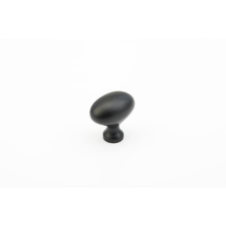 Schaub 1-3/8in Oval Country Traditional Cabinet Knob Flat Black Finish 719-FB