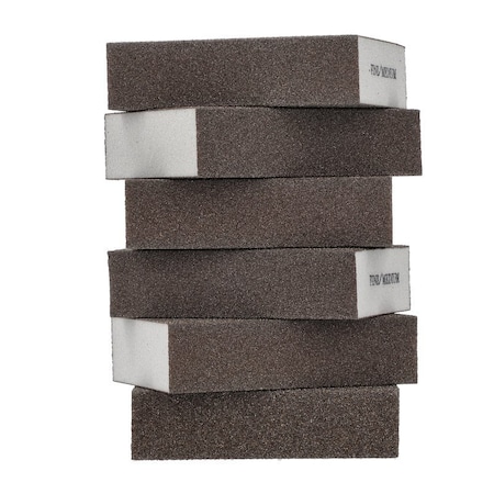 Norton Co MultiSand 0 Sanding Sponge, 4 in L, 234 in W, 75 Grit, Fine, Medium, Silicon Carbide Abrasive 2081