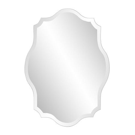 Homeroots 32" Clear Scalloped Edges Unframed Accent Mirror 383713