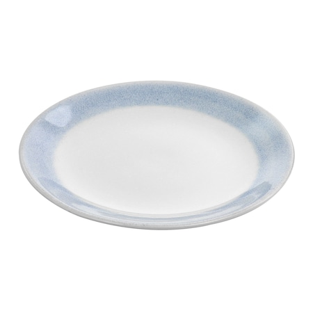 Martha Stewart 11 Inch Stoneware Dinner Plate with Blue Rim 129276.01