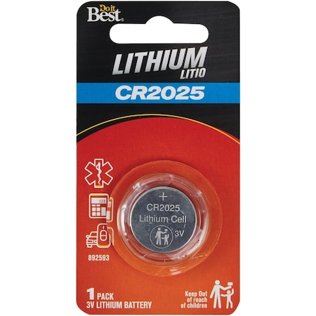 Do It Best CR2025 Lithium Coin Cell Battery DIB892593