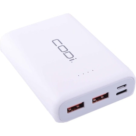 Codi 10,000mAh Quick Charge Powerbank w/ USB-C, USB-A (x2), Micro-USB A03031