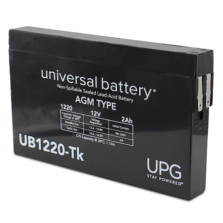 Upg 12V 2Ah ST Sealed Lead Acid AGM Battery by UPG UB1220-T