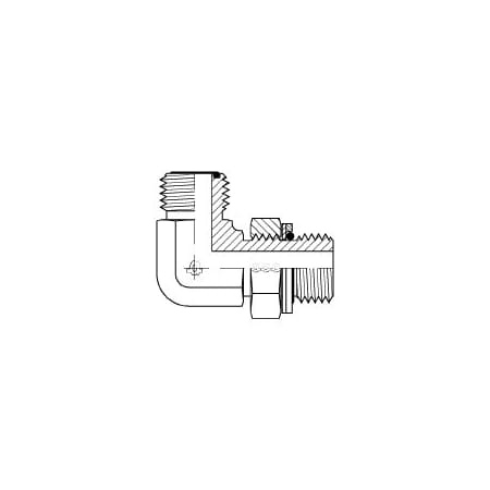 Adaptall 90 Degrees MALE ORFS X MALE METRIC COMES W/ WASHER & O-RING 1/4 in 12mm 6069-04-12