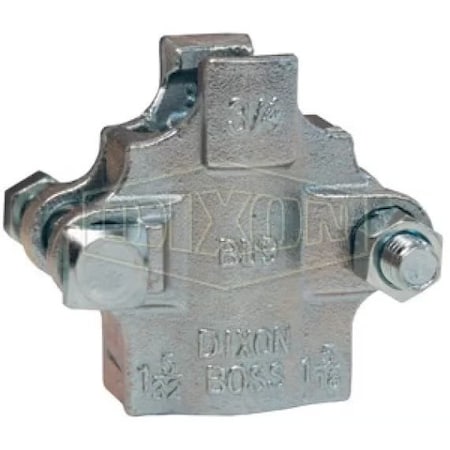 Dixon Boss 2-Bolt Clamp, 1-32/64 to 1-44/64 in Nominal, Carbon Steel Band, Domestic B10