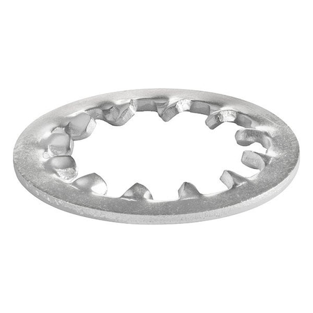Zoro Select Tooth Lock Washer, For Screw Size 1/4 in Stainless Steel, Plain Finish, 25 PK ZLWSH-230