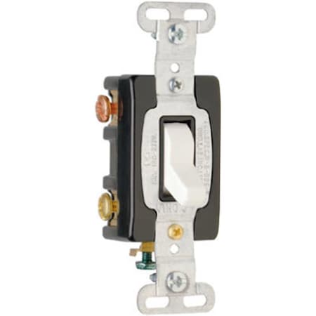 Yhior CS15AC3WCC8 3 Way Toggle Switch, 15A, White YH799157