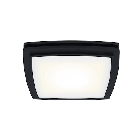 Good Housekeeping Mezzanine Bath fan with Light in Matte Black 91027