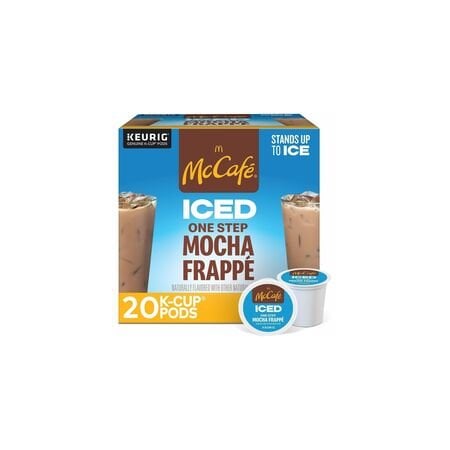 Mccaf e K-Cup Iced One-Step Mocha Frappe - Compatible with Keurig Brewer - Ice Coffee - Medium, 4PK 5000372394