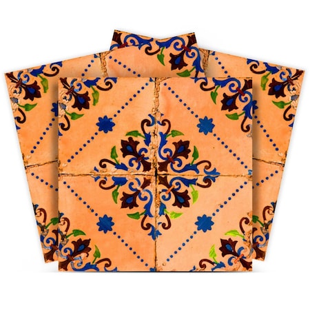 Homeroots 4" X 4" Golden Rio Removable  Peel And Stick Tiles 400345