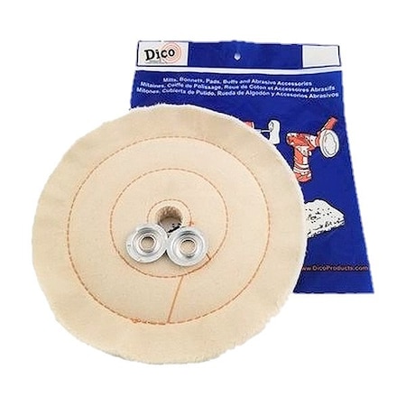 Dico Buffing Wheel, 8 in dia. Overall 526-36-8