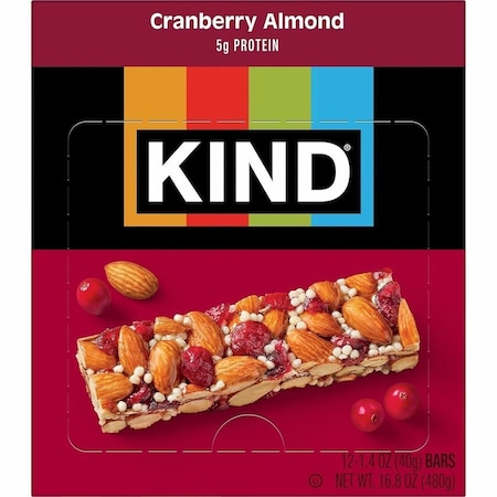 Kind Plus Nutrition Boost Bar, Cranberry Almond and Antioxidants, 1.4 oz, PK12 17211