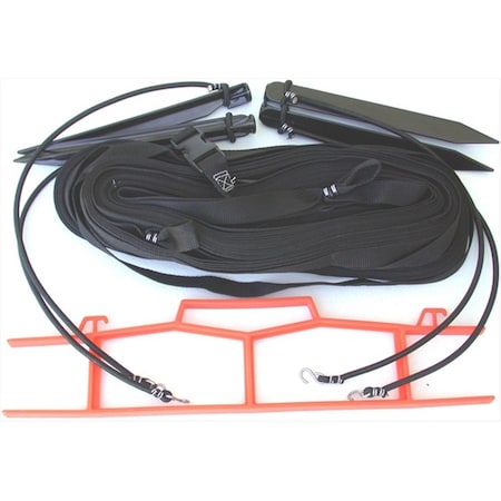 Black 1-inch Non-adjustable Web Courtlines