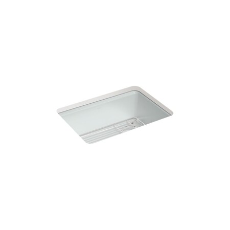 Kohler Riverby 27 undermount single-bowl kitchen sink Ice Grey 8668-5UA1-95