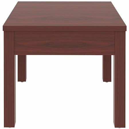 Lorell Square Lorell Occasional Corner Table, Melamine, Mahogany LLR61623