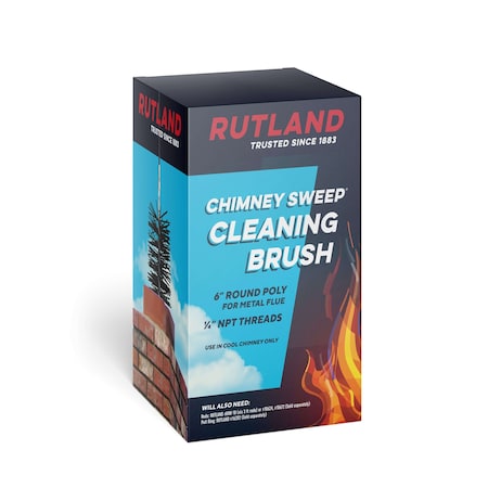Rutland 8in Chimney Sweep Round Poly Cleaning Brush 16908