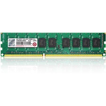 Transcend Information TRANSCEND 8GB DDR3 1333 ECC UNBUFFERED DIMM, 240PIN, 2 RANK X8, MADE OF 512MX8 M TS1GLK72V3H
