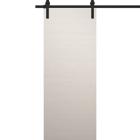 Sartodoors Modern Barn Door 18 x 80 inches, Ego 5000 Painted White Oak, 6.6FT Rail Track Heavy Hardware Set , EGO5000BD-B-PWO-18