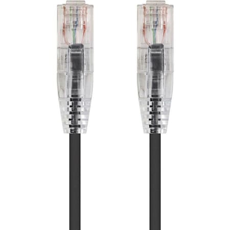Monoprice Slim Cat6 Utp Cable, 10 ft.Black 13542