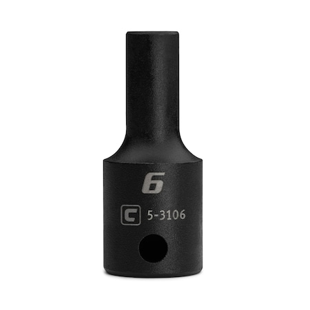 Capri Tools 3/8 in. Drive 6 mm Semi-Deep Impact Socket CP53106