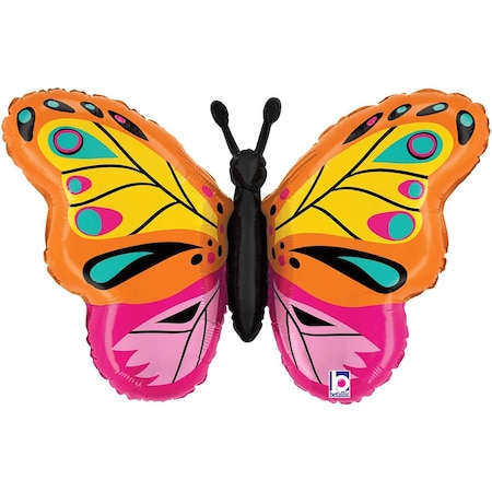 Loonballoon 30 inch COLORFUL BUTTERFLY Shape Balloon LB- 25250P-B-P