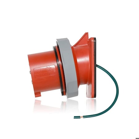 Leviton Pin & Sleeve Inlet, 20 A, 277/480V AC, Three Phase, 4 Pole, NEMA 12, 3R, 4X, 6P 420B7WLEV