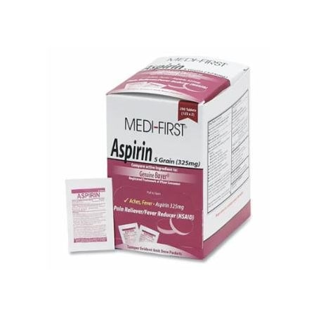 Medi-First Aspirin Pain Reliever, Unflavored, 250 Tablets 899-80548