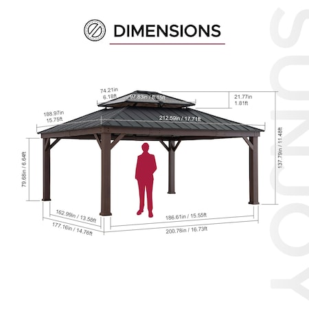 Sunjoy Fenwick Gazebo, 16' x 18' A102010730