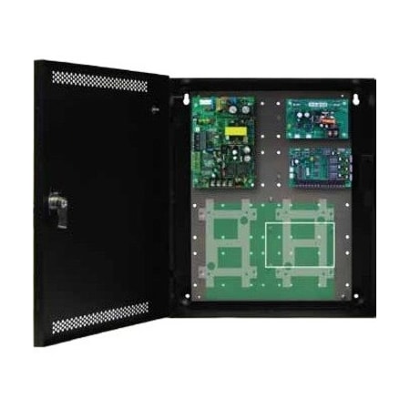 Lifesafety Power 2 Doors, E1 Enclosure, Mercury-Compatible Backplate, 75W Dual Voltage Power Supply FPO75-B100C4PE1M