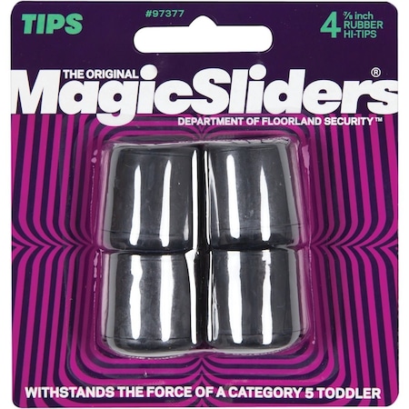 Magic Sliders 7/8'' Hi-Tip Rubber Furniture Leg Tip, 4PK 97377
