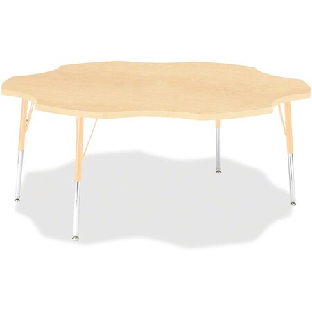 Jonti-Craft Berries Six Leaf Activity Table, 60 in., A-height, Maple/Maple/Camel 6458JCA251