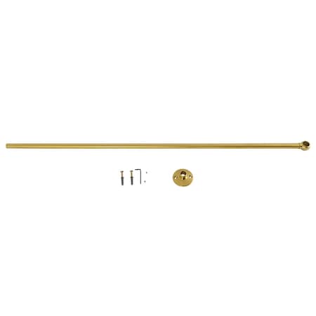 Kingston Brass Shower Curtain Rod Support, Brushed Brass CCS347