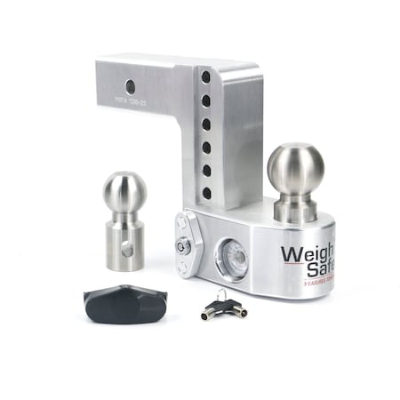 Weigh Safe HITCH ACCESSORIES Fits 212 Inch Receiver 18500 Gross Trailer Weight Adjustable Stowable 6 Inch WS6-2.5